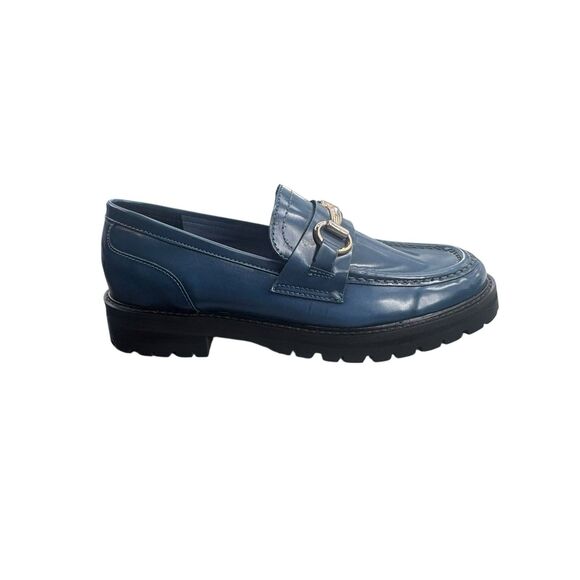 Steve Madden Women's  Blue Patent Horsebit Mistor Loafer Sz 8 - Picture 16 of 16